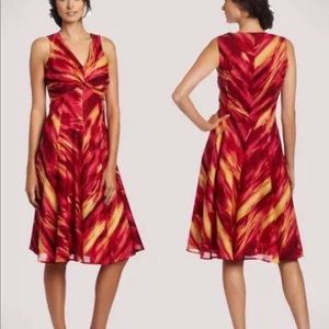 Jones New York Signature Flame Flare Dress